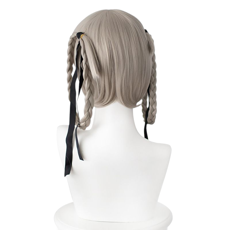 Beige Kirari Momobami Cosplay Wig - Kakegurui (Grey Braided Loops) (FEVERCOS)