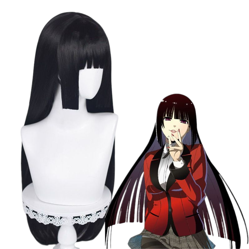 Dark Slate Gray Yumeko Jabami Cosplay Wig - Kakegurui (Black Hime Cut) (FEVERCOS)