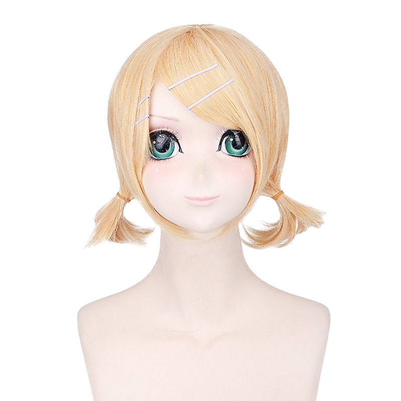 Antique White Kagamine Rin "Meltdown" (Hard R.K. Mix) Cosplay Wig - Vocaloid (Long Golden) (FEVERCOS)