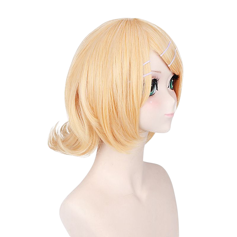 Wheat Kagamine Rin "Meltdown" (Hard R.K. Mix) Cosplay Wig - Vocaloid (Long Golden) (FEVERCOS)