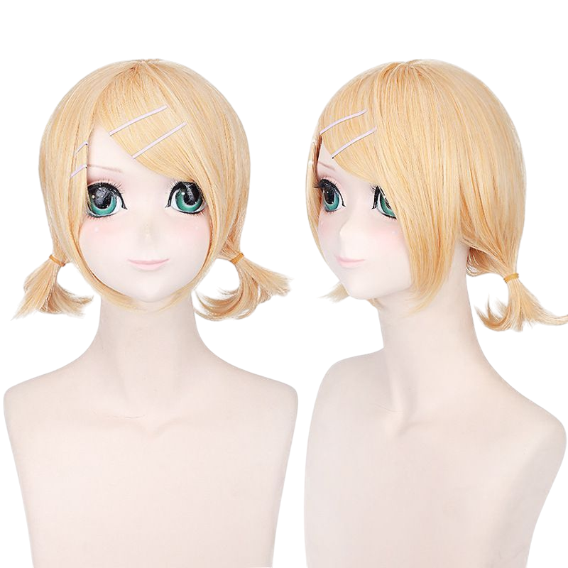 Bisque Kagamine Rin "Meltdown" (Hard R.K. Mix) Cosplay Wig - Vocaloid (Long Golden) (FEVERCOS)