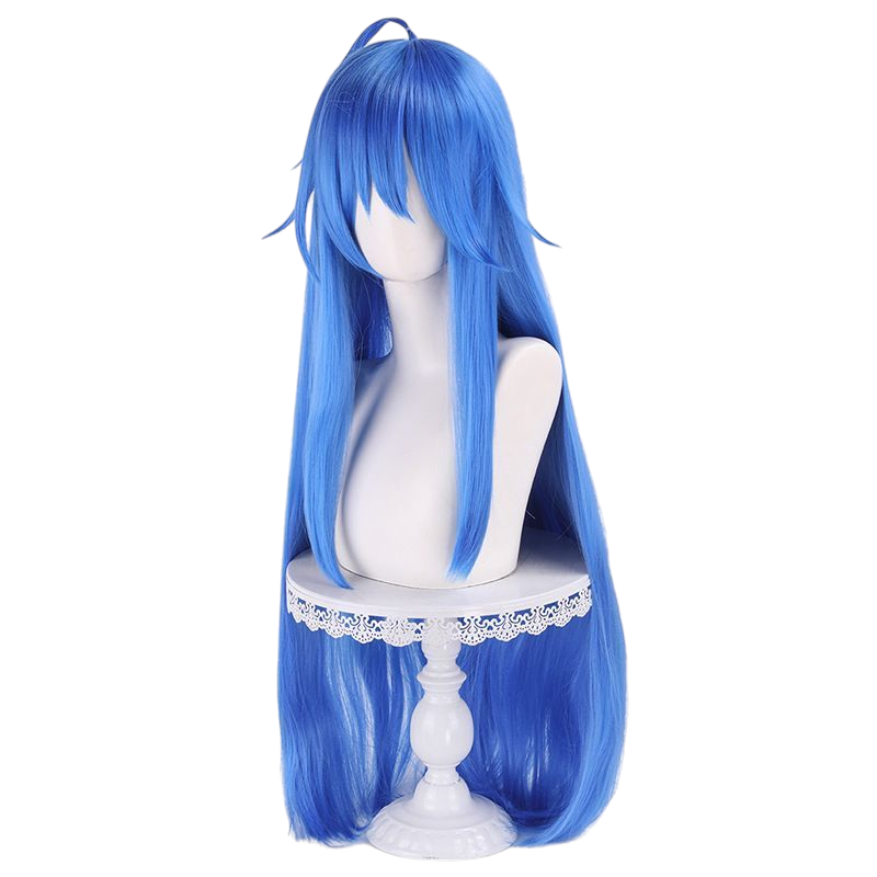 Steel Blue Konata Izumi Cosplay Wig - Lucky Star (Blue Extra Long + Ahoge) (FEVERCOS)