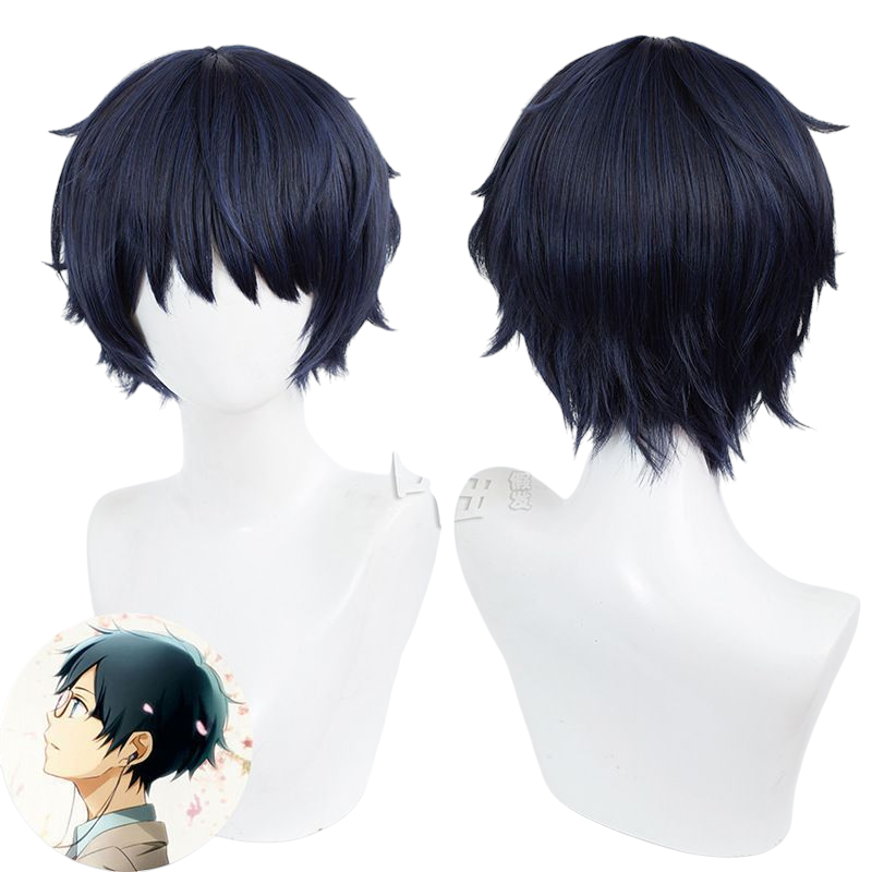 Dark Slate Gray Kousei Arima Cosplay Wig - Your Lie in April (Black Short) (FEVERCOS)