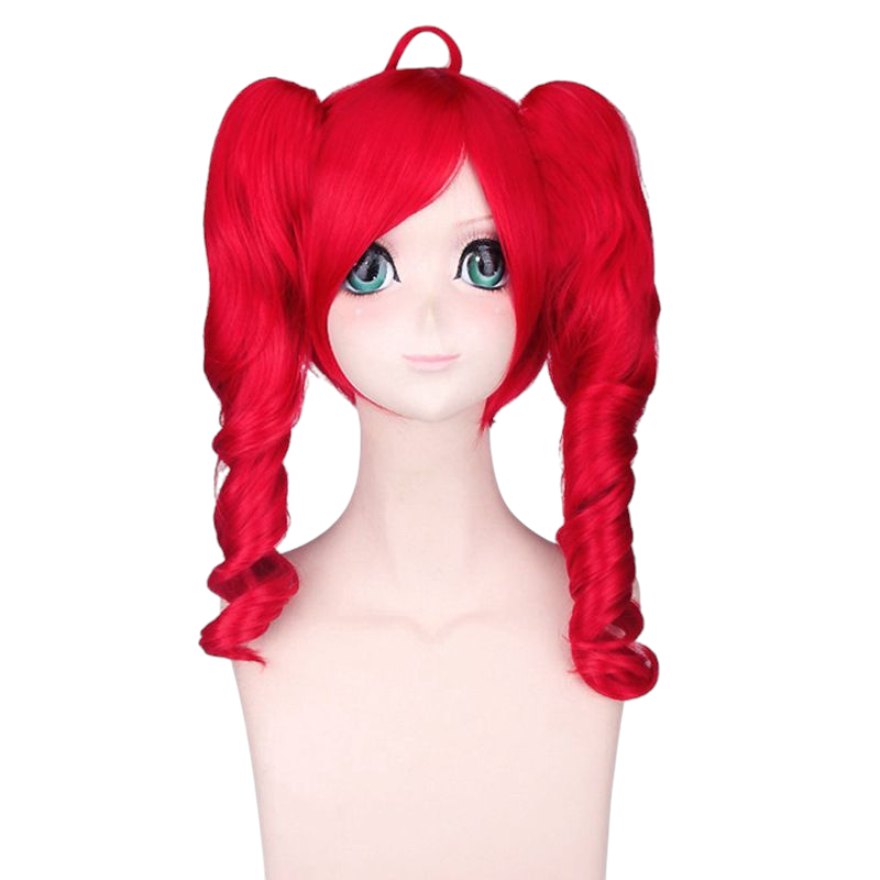 Firebrick Kasane Teto Cosplay Wig - UTAU / SynthV (Red Drill Twin Tails) (FEVERCOS) Vocaloid