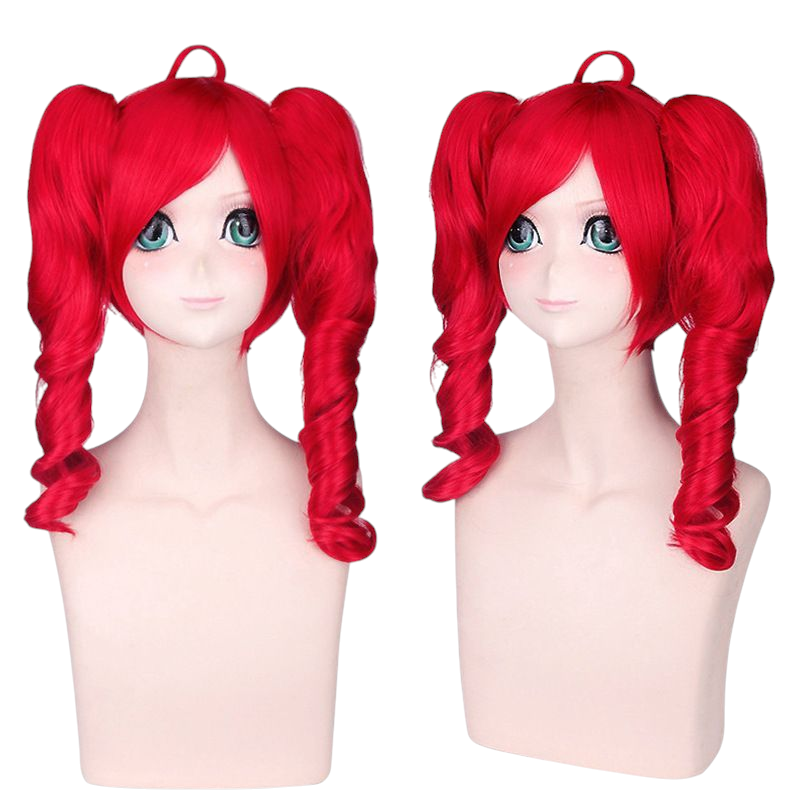 Firebrick Kasane Teto Cosplay Wig - UTAU / SynthV (Red Drill Twin Tails) (FEVERCOS) Vocaloid