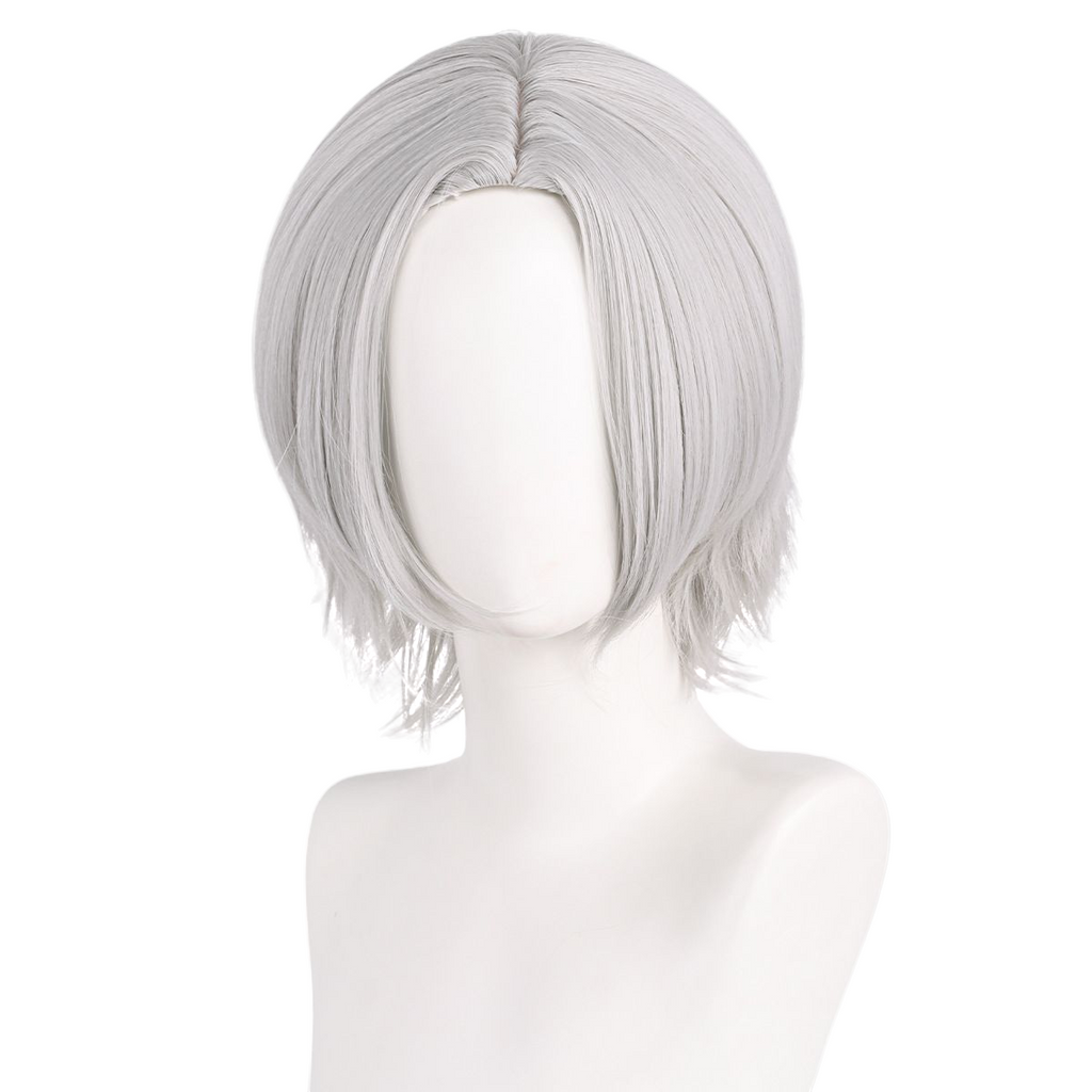 Antique White Hayato Gokudera Cosplay Wig - Katekyo Hitman Reborn! (Silver Grey) (FEVERCOS)