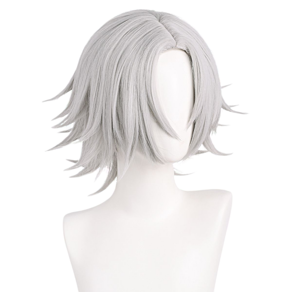 Light Gray Hayato Gokudera Cosplay Wig - Katekyo Hitman Reborn! (Silver Grey) (FEVERCOS)