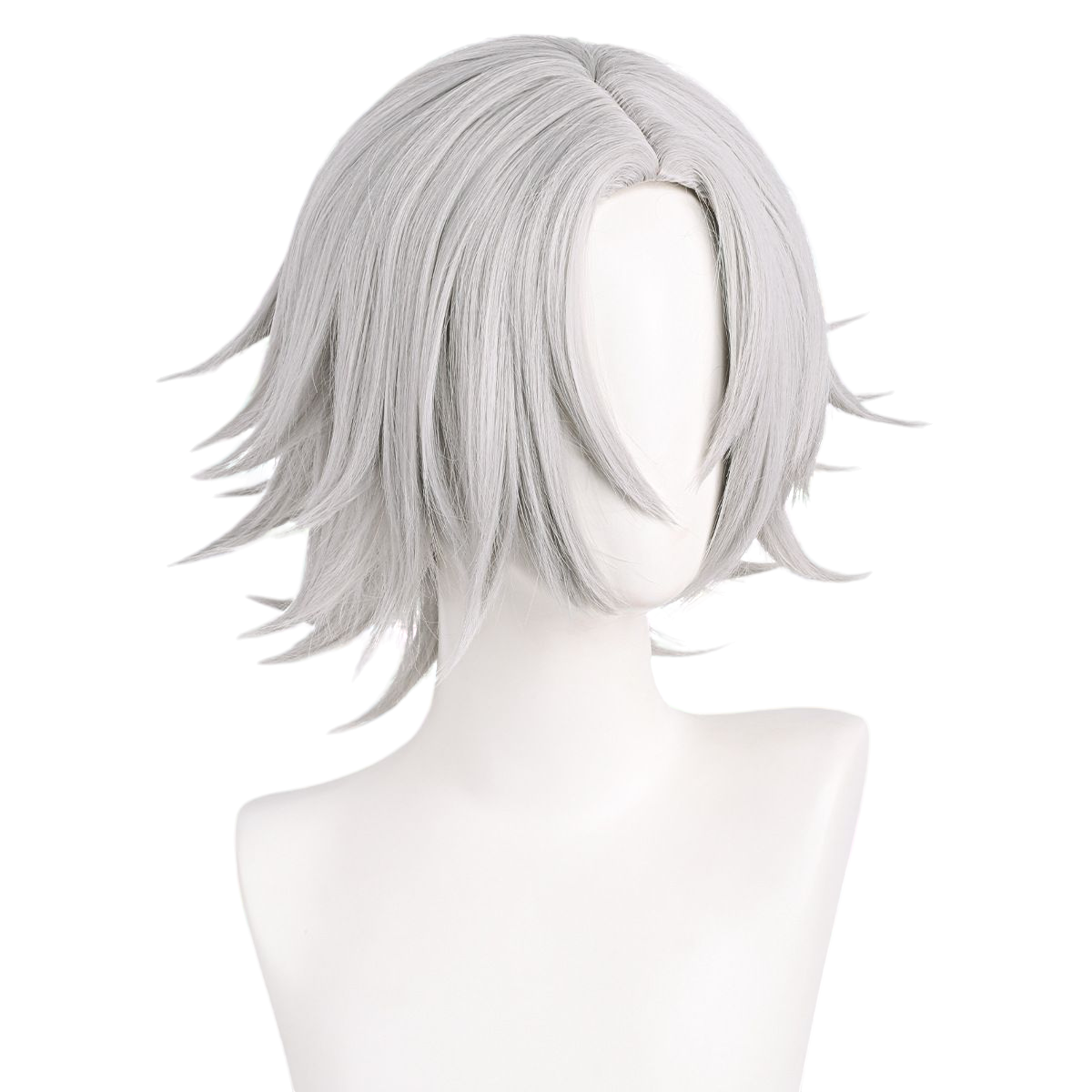 Light Gray Hayato Gokudera Cosplay Wig - Katekyo Hitman Reborn! (Silver Grey) (FEVERCOS)