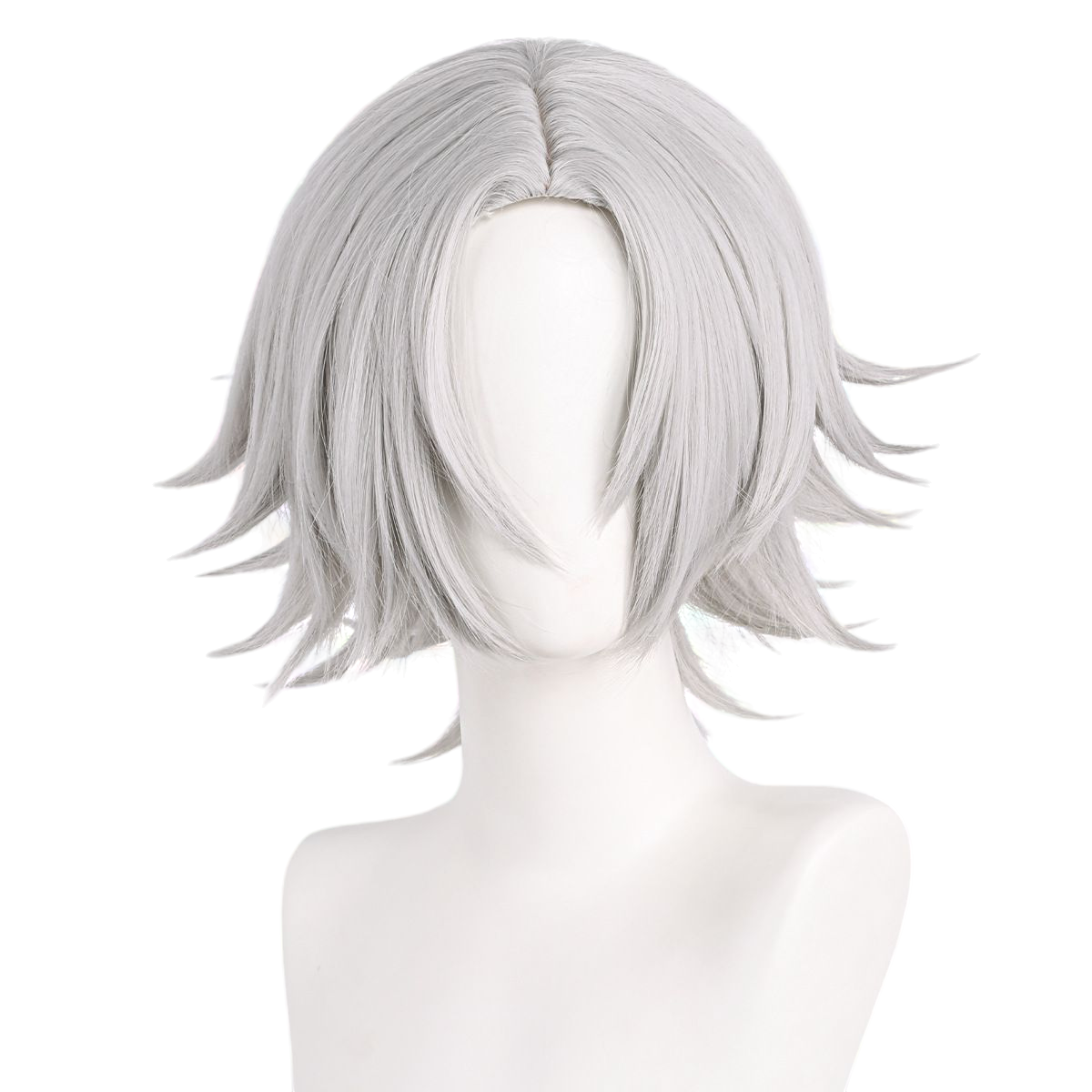 Light Gray Hayato Gokudera Cosplay Wig - Katekyo Hitman Reborn! (Silver Grey) (FEVERCOS)