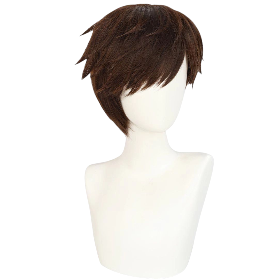 White Smoke Hiccup Haddock Cosplay Wig - How to Train Your Dragon (Auburn Messy) (FEVERCOS)