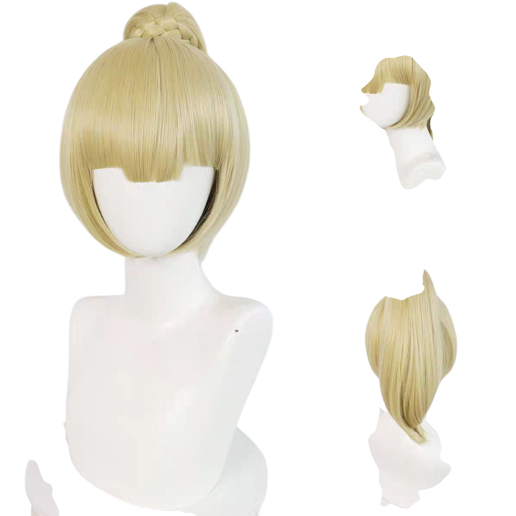 Light Gray Coraline Jones Cosplay Wig - Coraline (Blue Bob) (FEVERCOS)