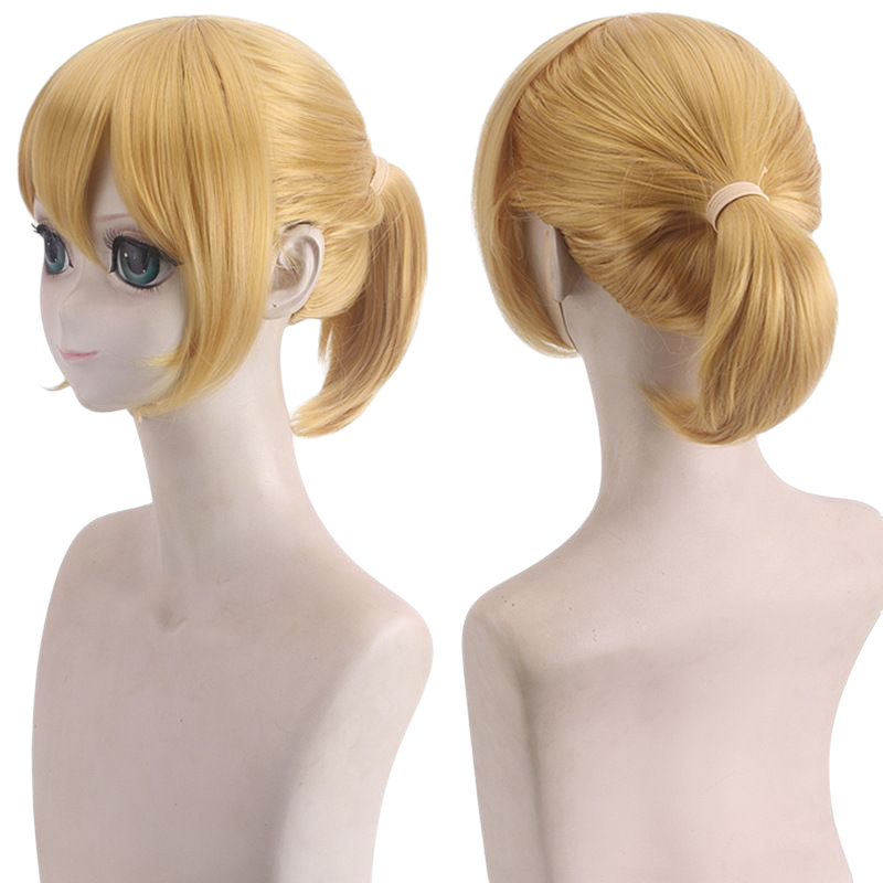 Tan Kagamine Rin "Meltdown" (Hard R.K. Mix) Cosplay Wig - Vocaloid (Long Golden) (FEVERCOS)