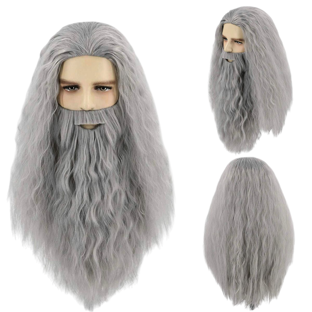 Dark Gray Gandalf the Grey Cosplay Wig &amp; Beard Set - Lord of the Rings (FEVERCOS)