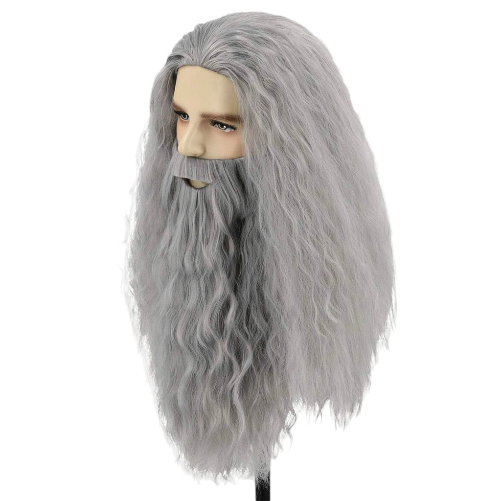 Dark Gray Gandalf the Grey Cosplay Wig &amp; Beard Set - Lord of the Rings (FEVERCOS)