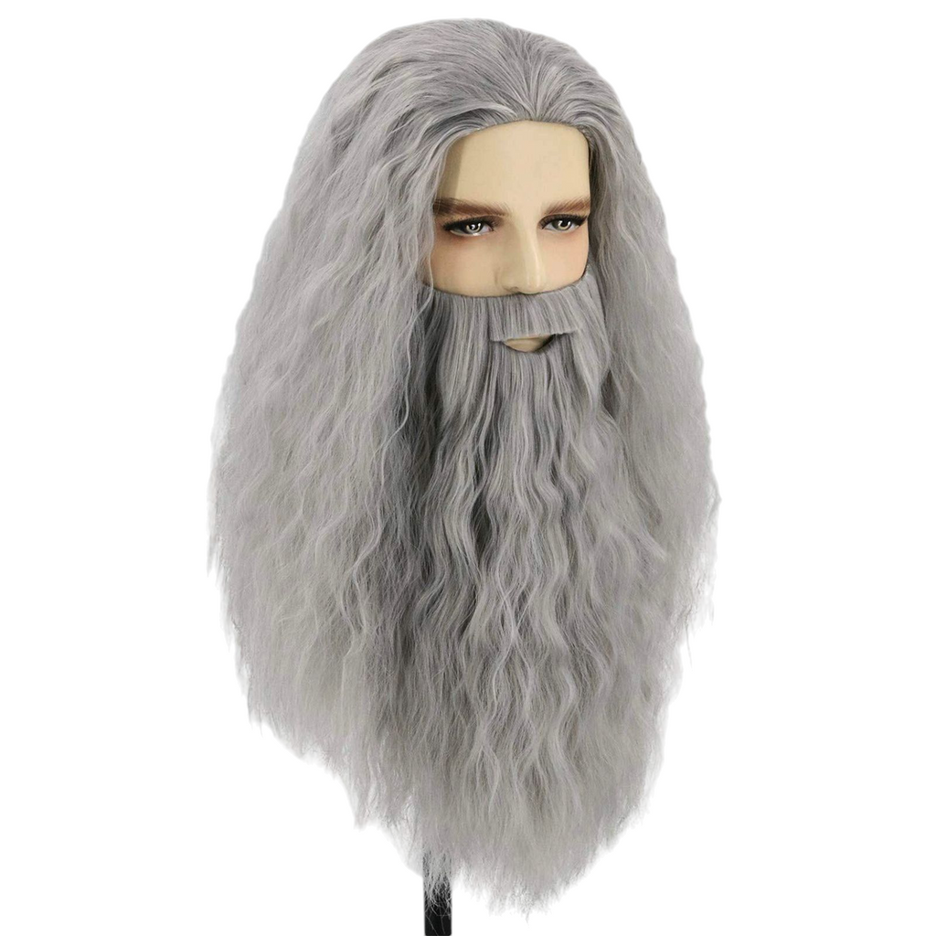 Dark Gray Gandalf the Grey Cosplay Wig &amp; Beard Set - Lord of the Rings (FEVERCOS)