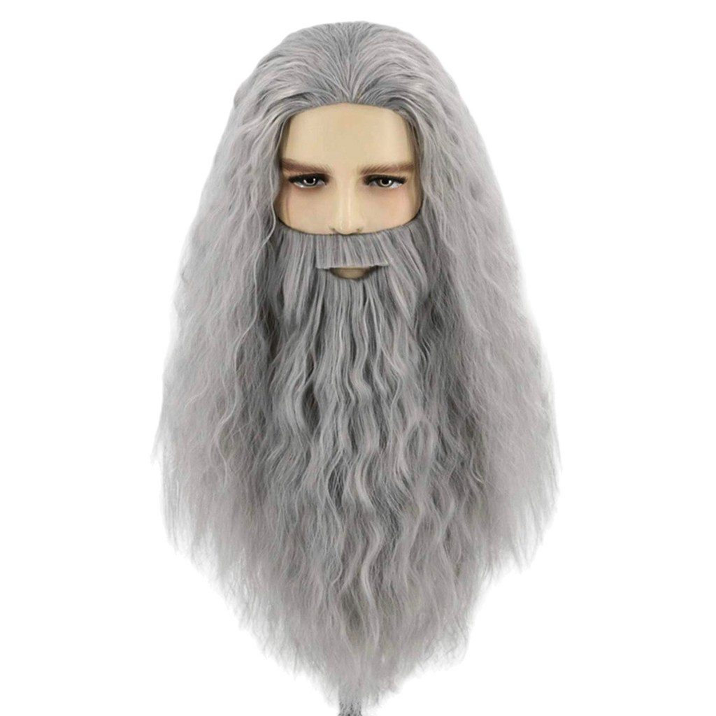 Dark Gray Gandalf the Grey Cosplay Wig &amp; Beard Set - Lord of the Rings (FEVERCOS)