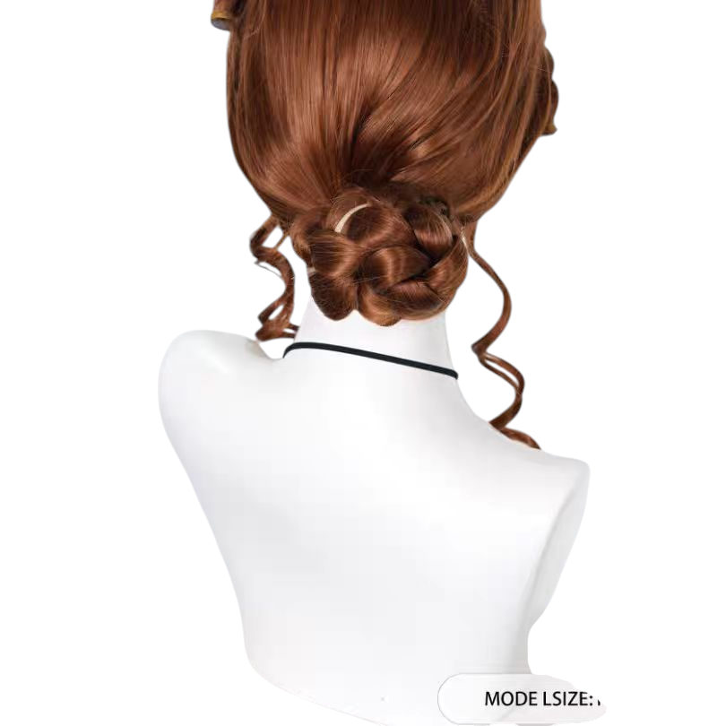 White Smoke Queen Anna Cosplay Wig - Frozen 2 Epilogue (Braided Bun) (FEVERCOS)