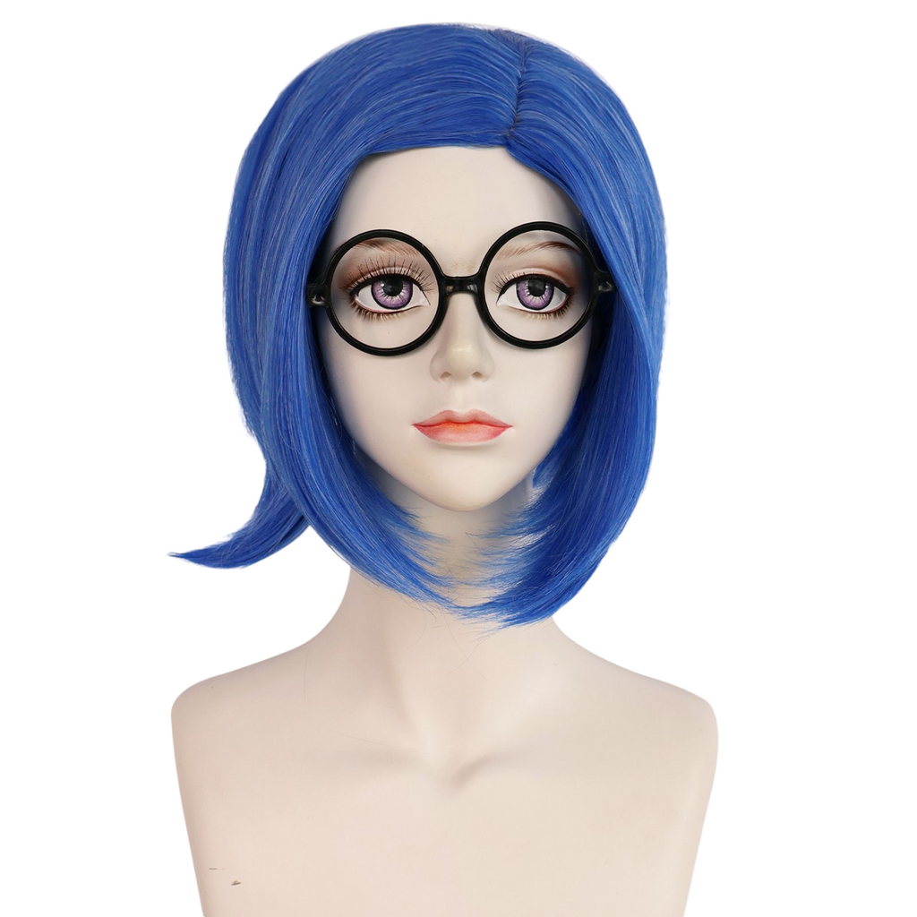Dark Slate Blue Sadness Cosplay Wig - Inside Out (Blue Sparkle) (FEVERCOS)
