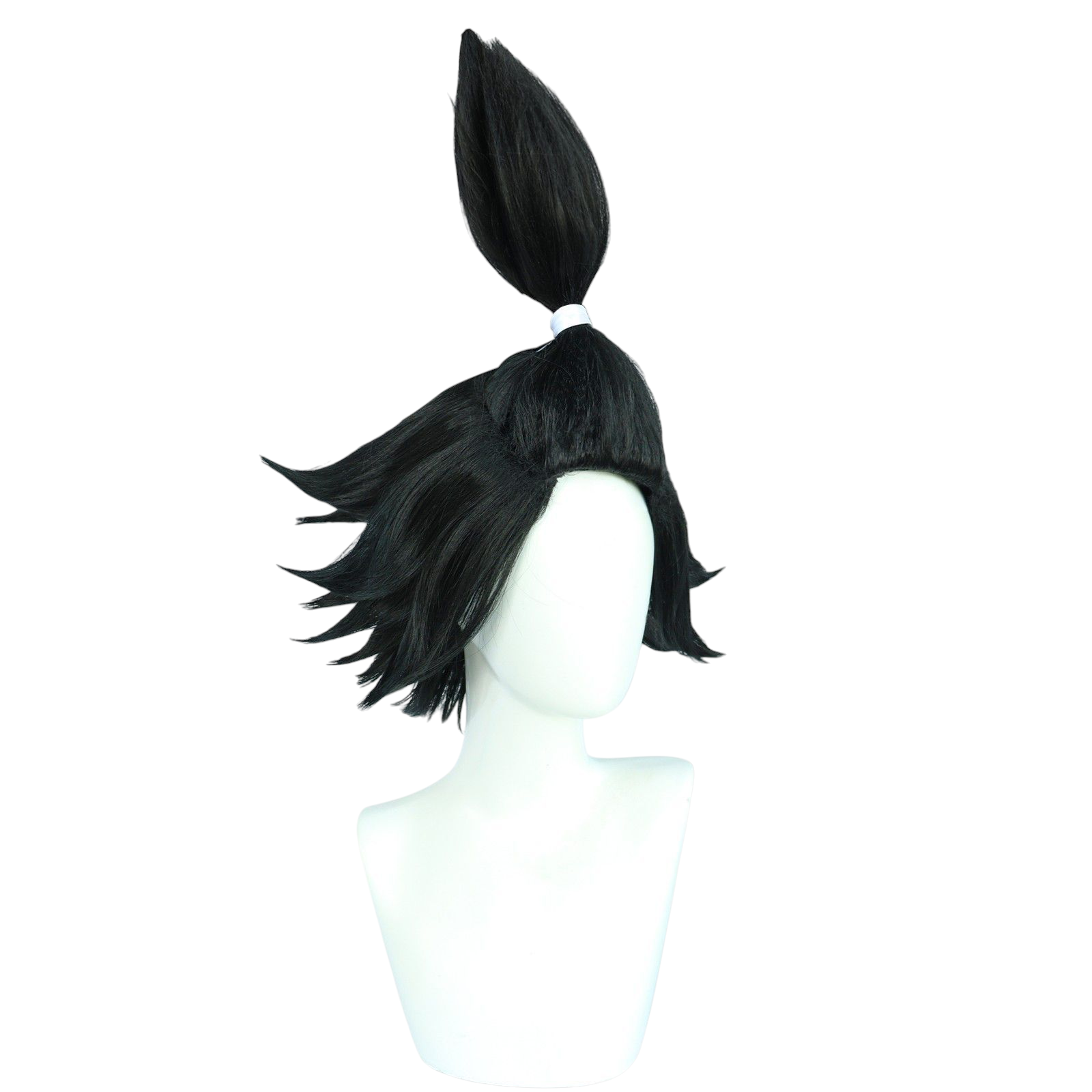 Dark Slate Gray Nurugai Cosplay Wig - Hell's Paradise (Black Short Tail) (FEVERCOS)