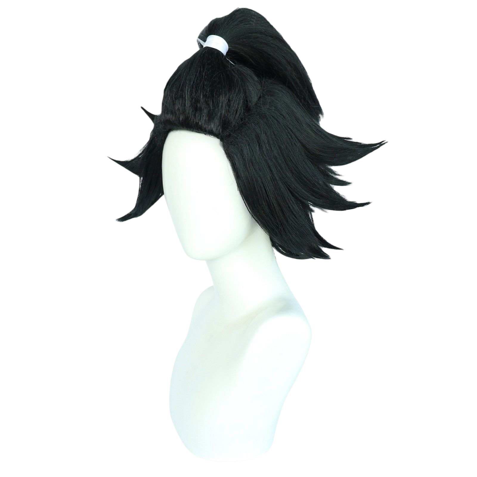 Dark Slate Gray Nurugai Cosplay Wig - Hell's Paradise (Black Short Tail) (FEVERCOS)