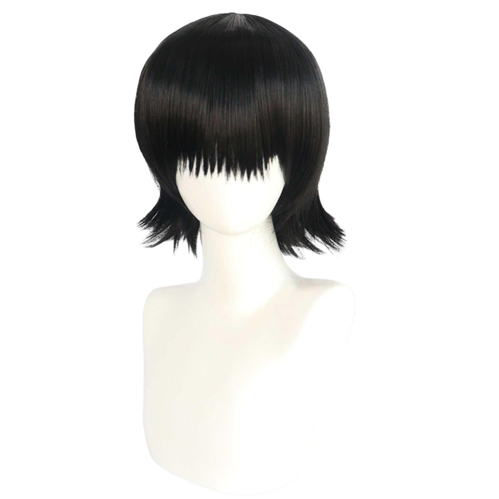 Dark Slate Gray Shizuku Murasaki Cosplay Wig - Hunter x Hunter (Black Layered Bob) (FEVERCOS)