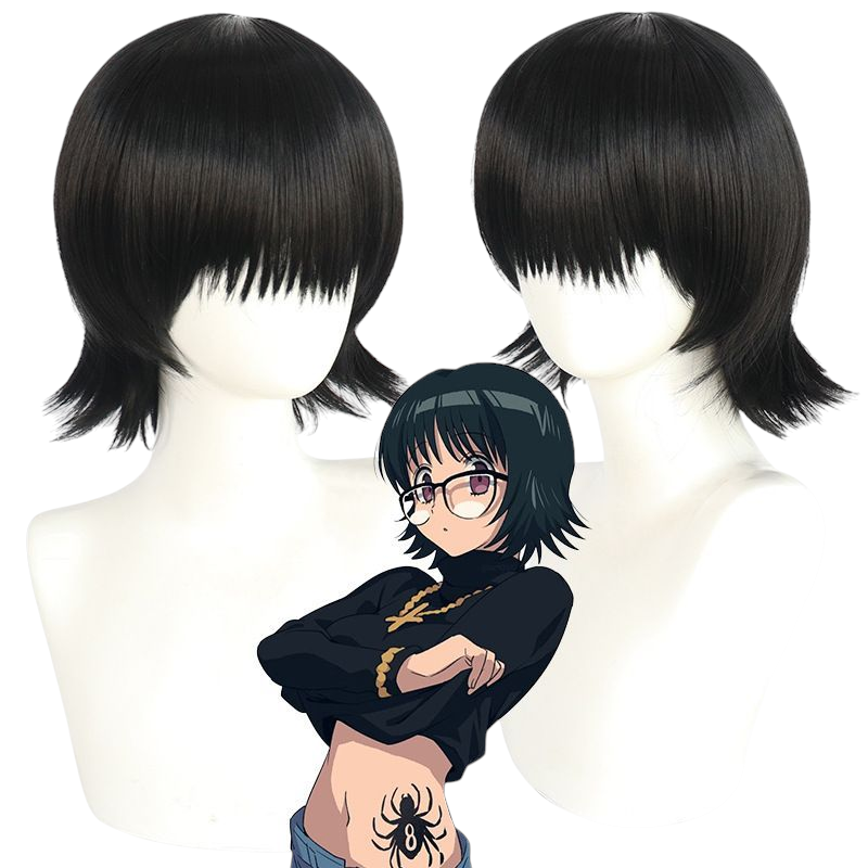 Dark Slate Gray Shizuku Murasaki Cosplay Wig - Hunter x Hunter (Black Layered Bob) (FEVERCOS)