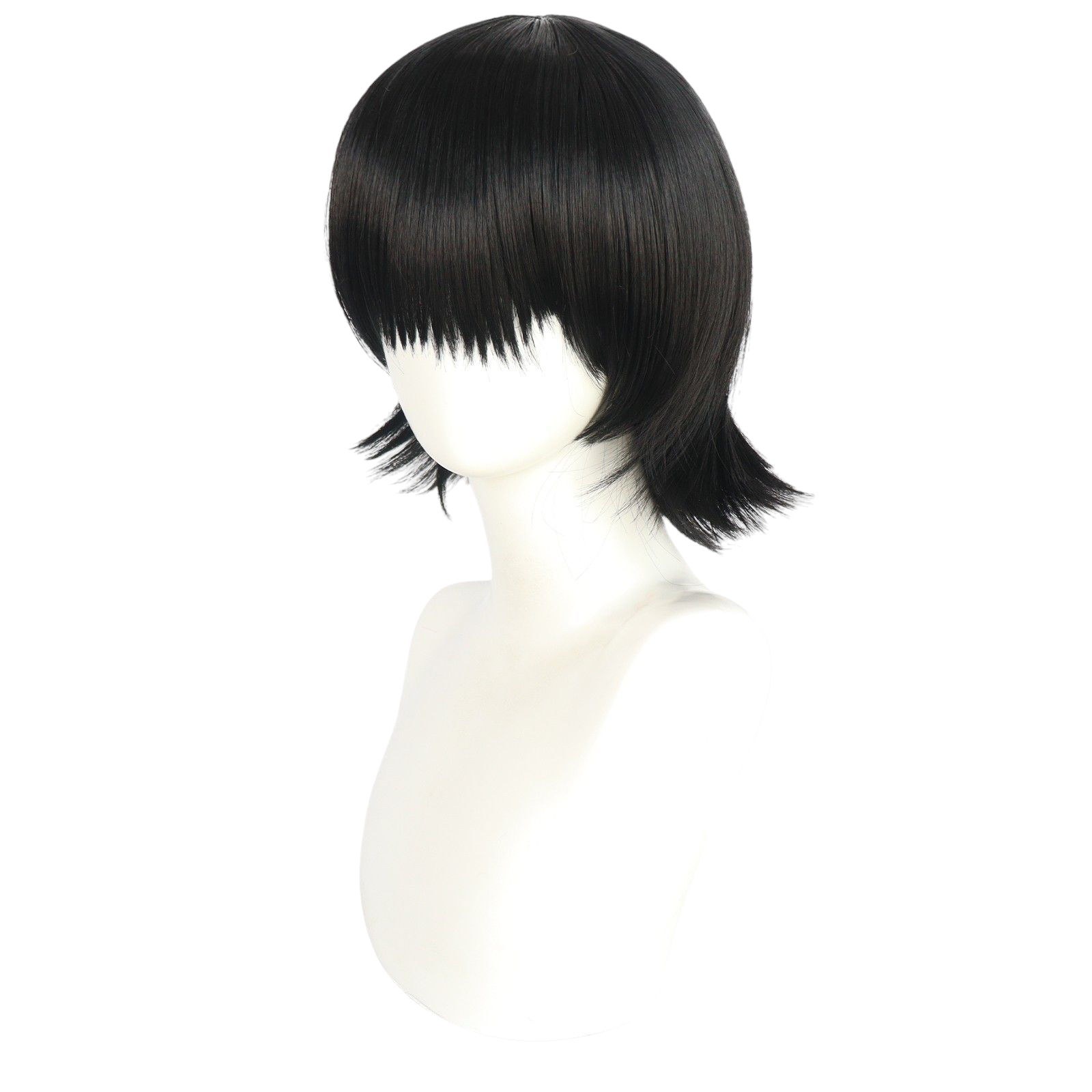 Dark Slate Gray Shizuku Murasaki Cosplay Wig - Hunter x Hunter (Black Layered Bob) (FEVERCOS)