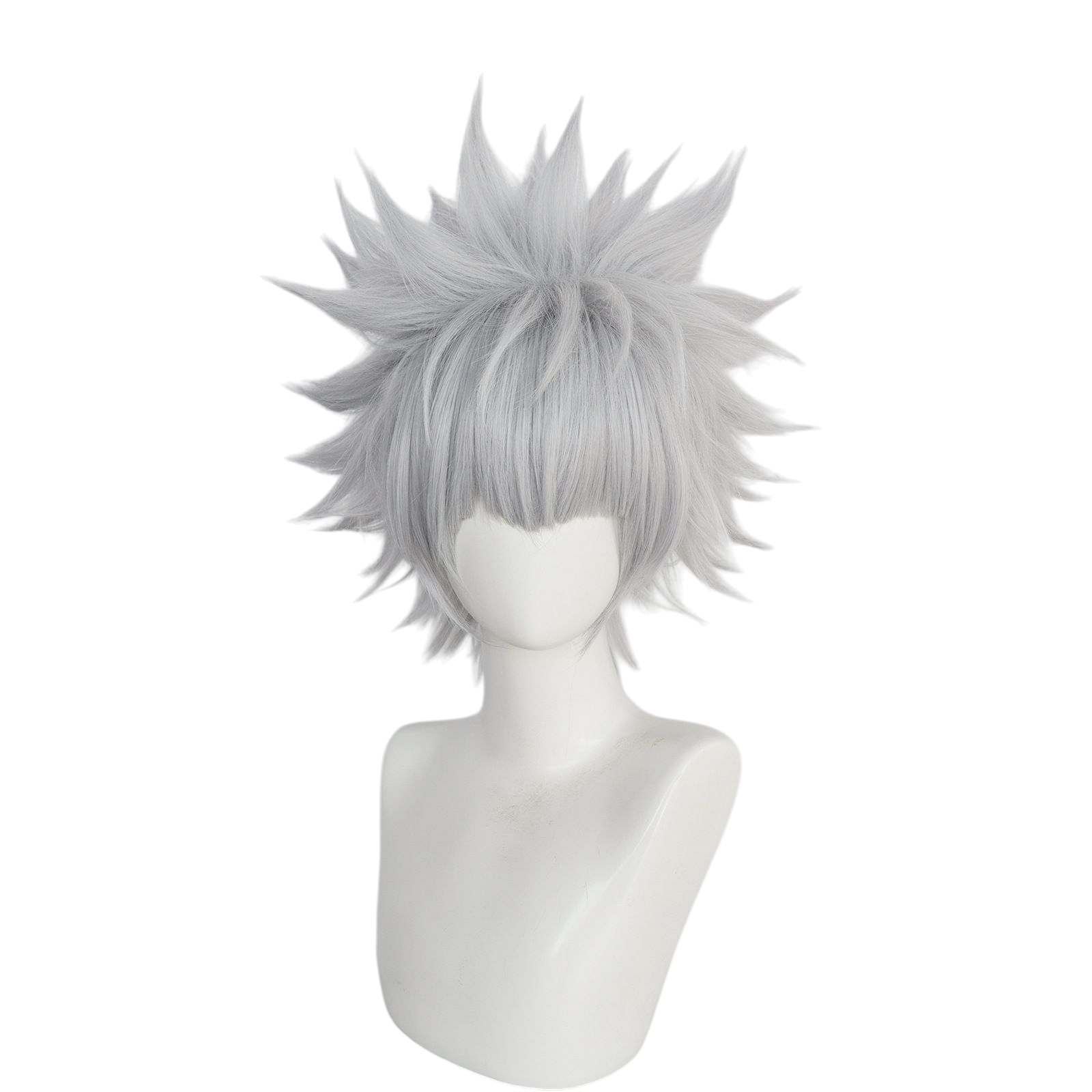Light Gray Killua Zoldyck Cosplay Wig - Hunter x Hunter (Silver Spiky) (FEVERCOS)