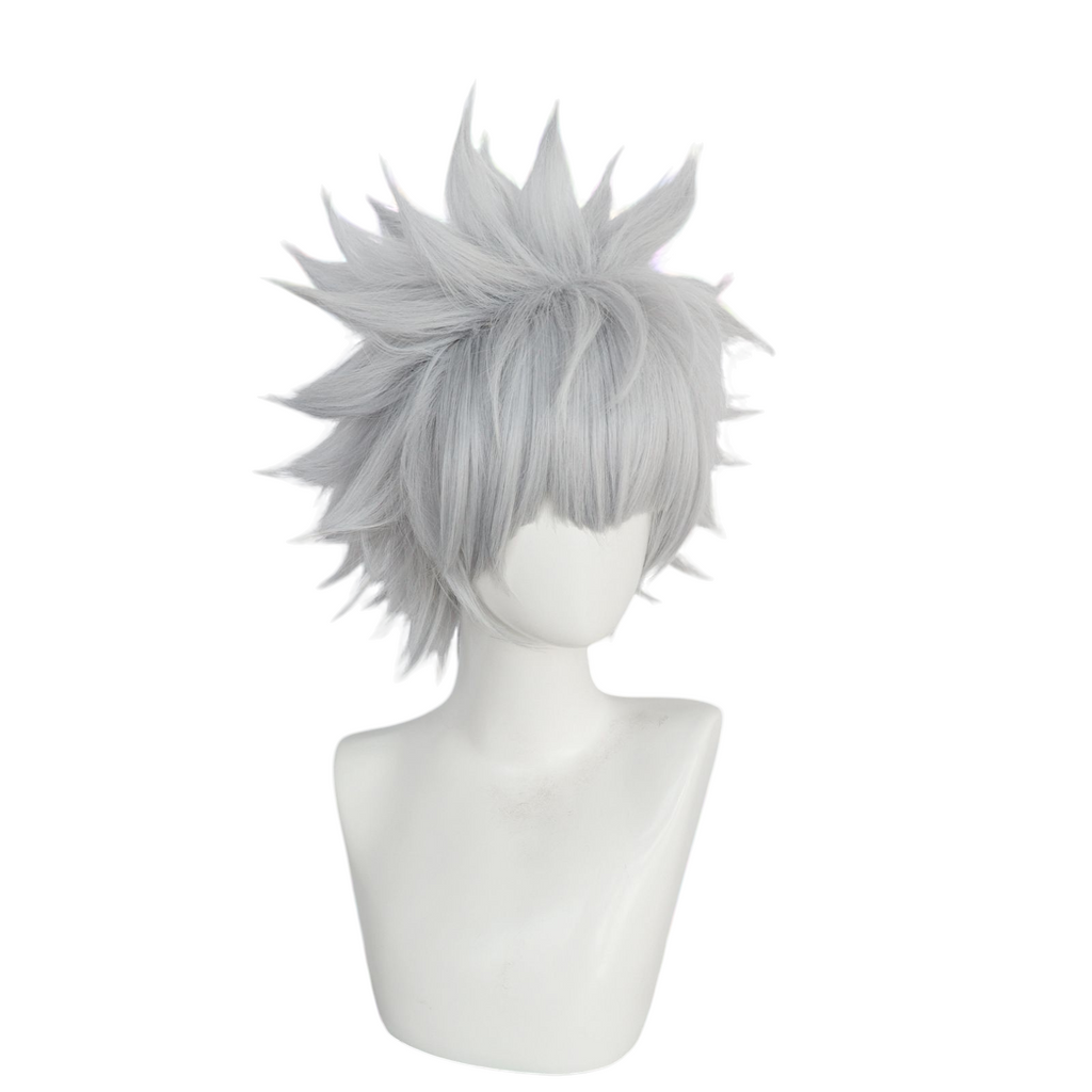 Light Gray Killua Zoldyck Cosplay Wig - Hunter x Hunter (Silver Spiky) (FEVERCOS)