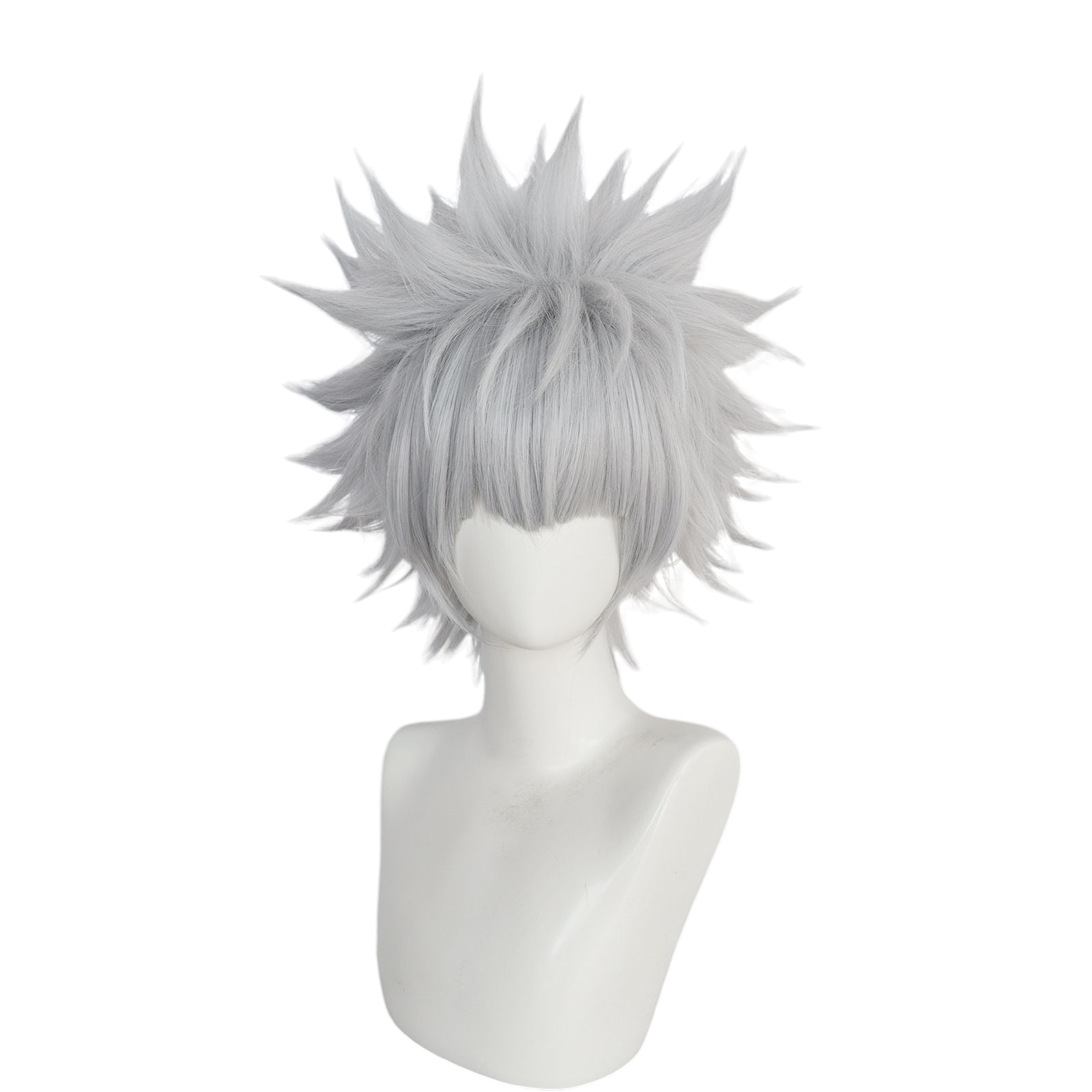 Light Gray Killua Zoldyck Cosplay Wig - Hunter x Hunter (Silver Spiky) (FEVERCOS)