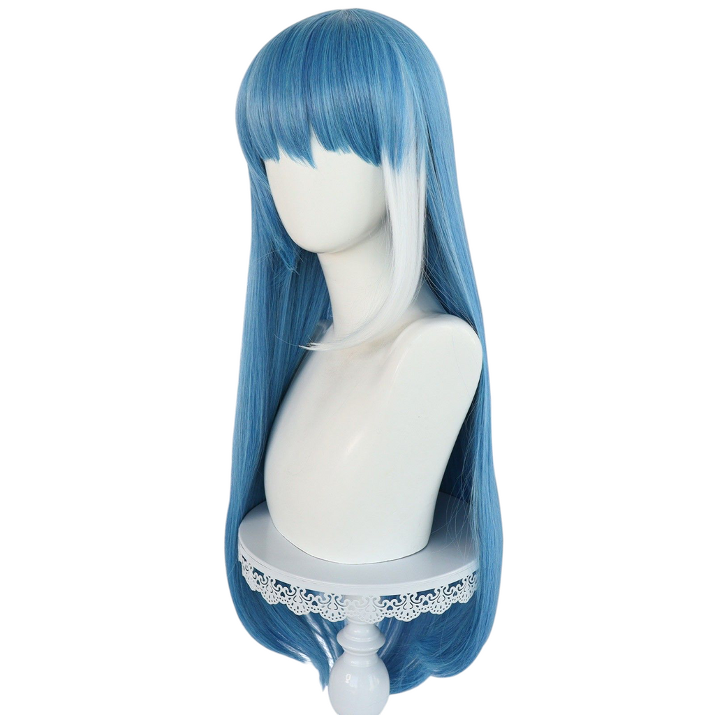 Dark Slate Blue Mutsumi Yozakura Cosplay Wig - Mission: Yozakura Family (White Side-Lock) (FEVERCOS)