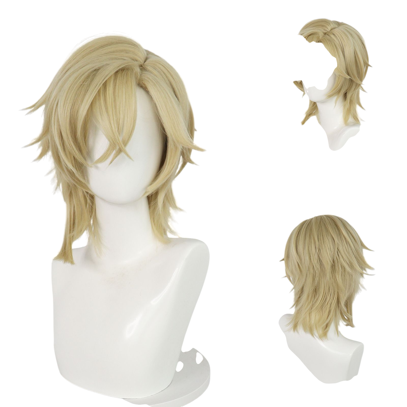 Light Gray Aventurine Cosplay Wig - Honkai: Star Rail (Blonde Layered) (FEVERCOS)