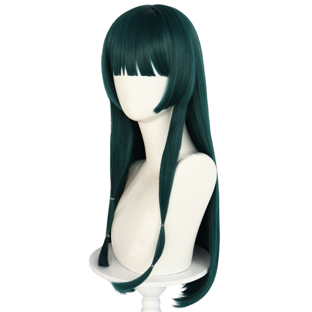 Dark Slate Gray Maomao Cosplay Wig - Apothecary Diaries S2 (Long Ink Green) (FEVERCOS)