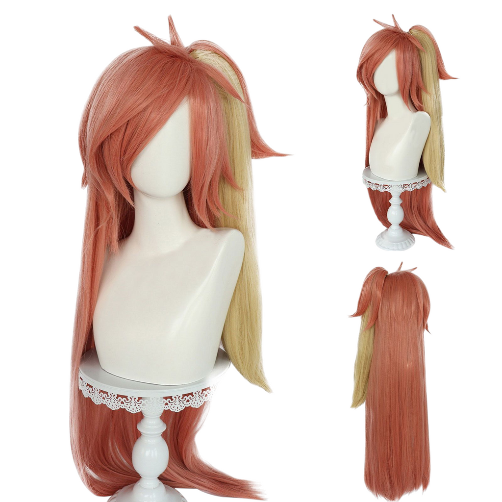 Rosy Brown Cherri Bomb Cosplay Wig - Hazbin Hotel (Gradient Ponytail) (FEVERCOS)