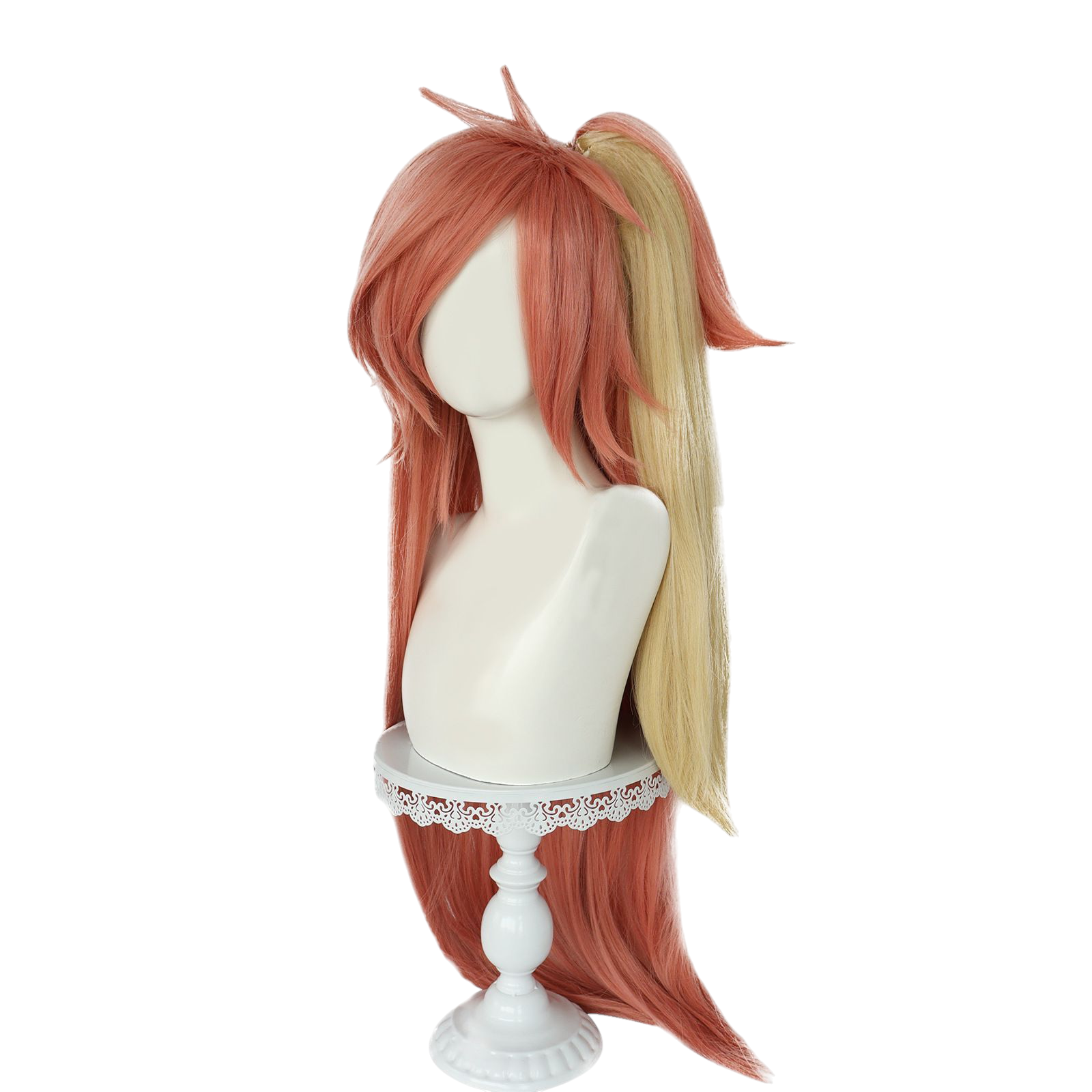 Gray Cherri Bomb Cosplay Wig - Hazbin Hotel (Gradient Ponytail) (FEVERCOS)