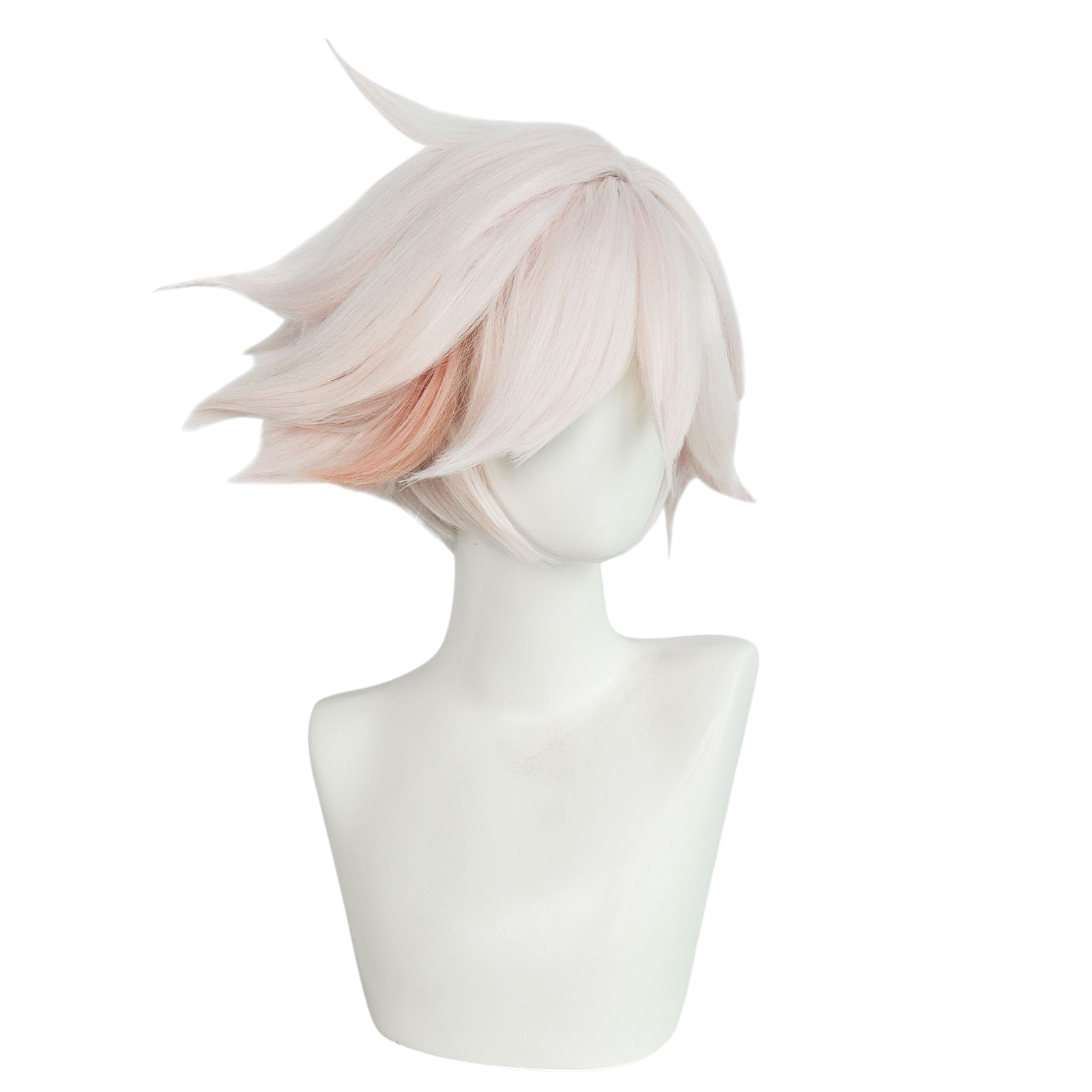 Light Gray Angel Dust Cosplay Wig - Hazbin Hotel (White Styled/Highlights) (FEVERCOS)