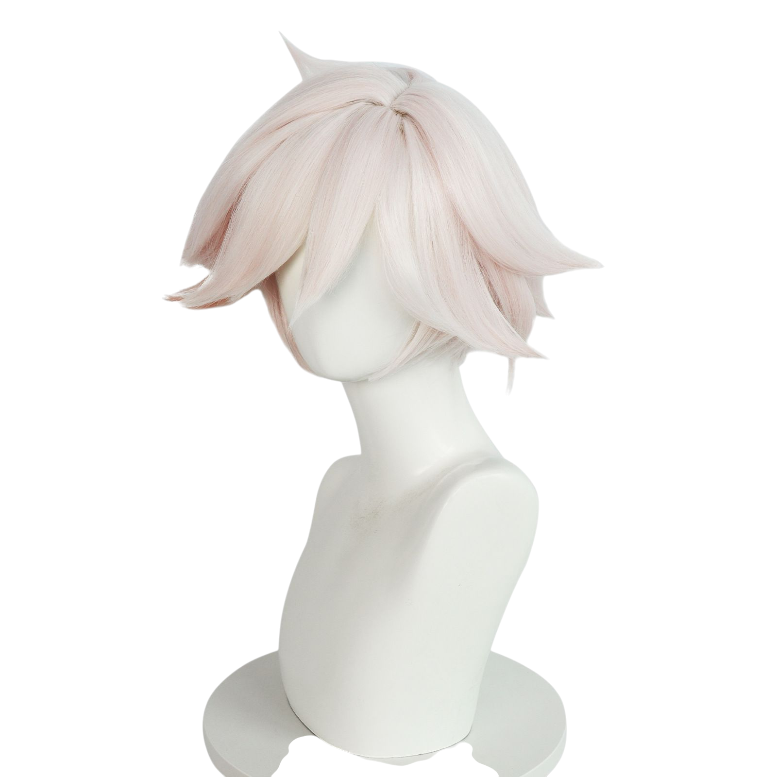 Light Gray Angel Dust Cosplay Wig - Hazbin Hotel (White Styled/Highlights) (FEVERCOS)