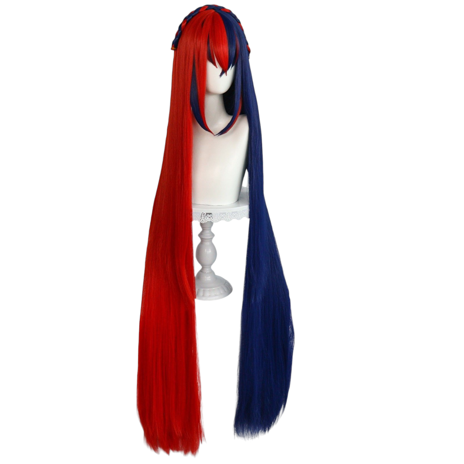 Midnight Blue Alear (Female) Cosplay Wig - Fire Emblem Engage (Red/Blue Split) (FEVERCOS)