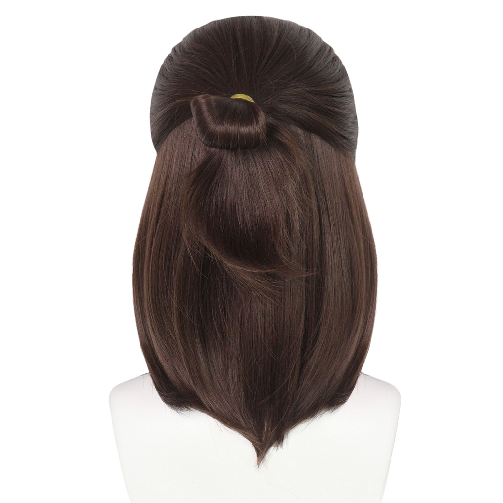 White Smoke Ellie Williams Cosplay Wig - The Last of Us Part II (Brown Half-Pony) (FEVERCOS)