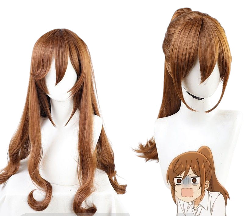 Antique White Kyoko Hori Cosplay Wig - Horimiya (Chestnut Wavy) (FEVERCOS)