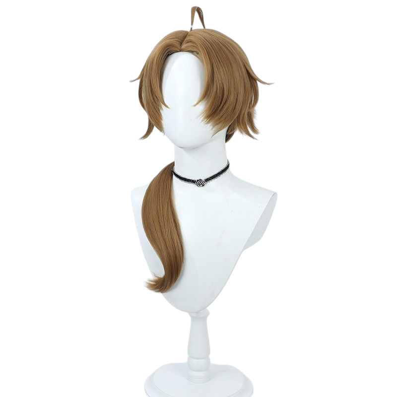 Lavender Rudeus Greyrat (Adult) Cosplay Wig - Mushoku Tensei (Brown Ponytail) (FEVERCOS)