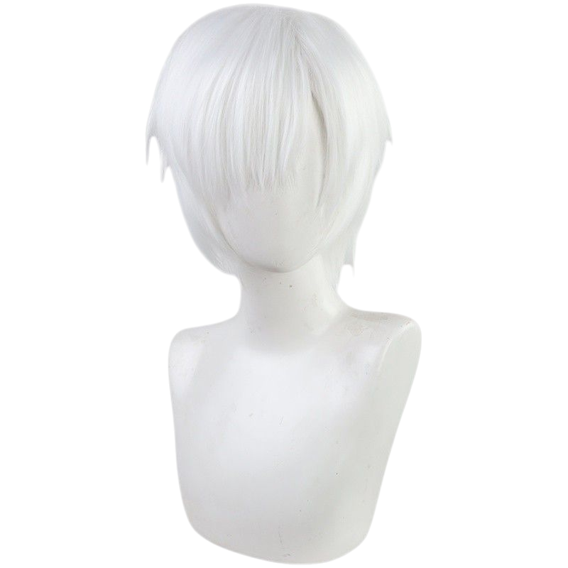 Light Gray White Blood Cell (1146) Cosplay Wig - Cells at Work! (White Spiky) (FEVERCOS)