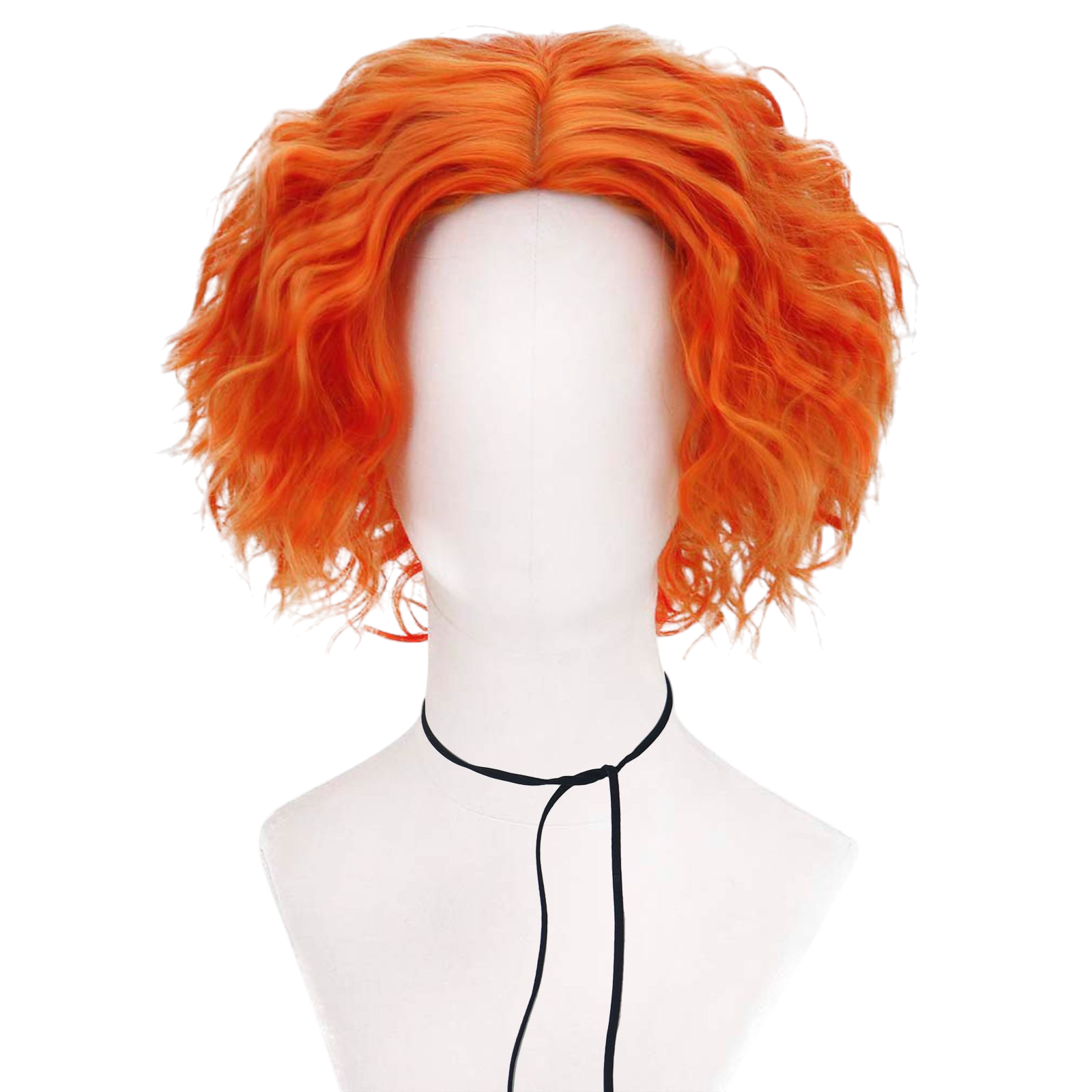 Chocolate Mad Hatter (Tarrant Hightopp) Cosplay Wig - Alice in Wonderland Through the Looking Glass (Orange Frizzy) (FEVERCOS)