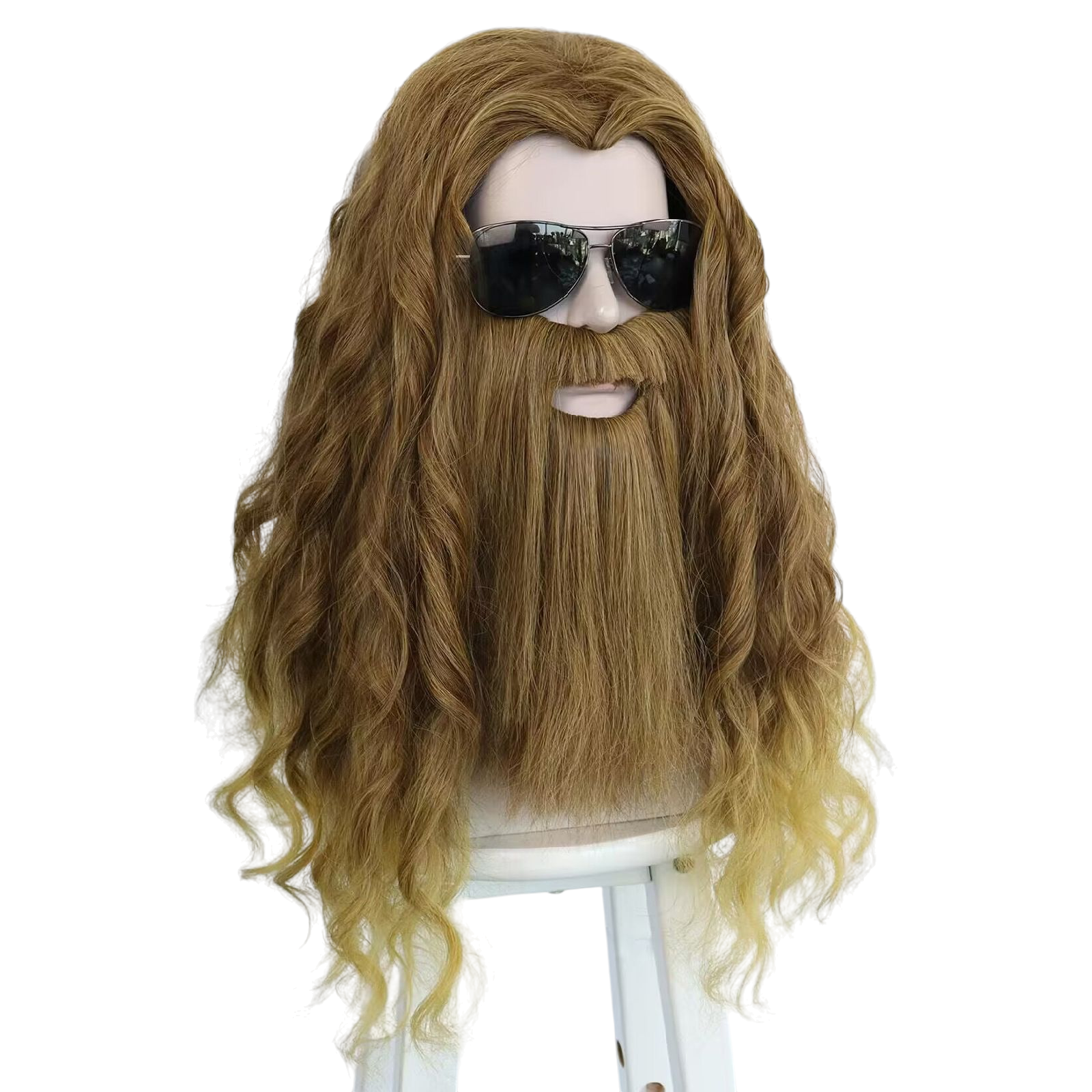 Dark Olive Green Thor Odinson (Bro Thor) Cosplay Wig &amp; Beard Set - Avengers: Endgame (FEVERCOS) Marvel