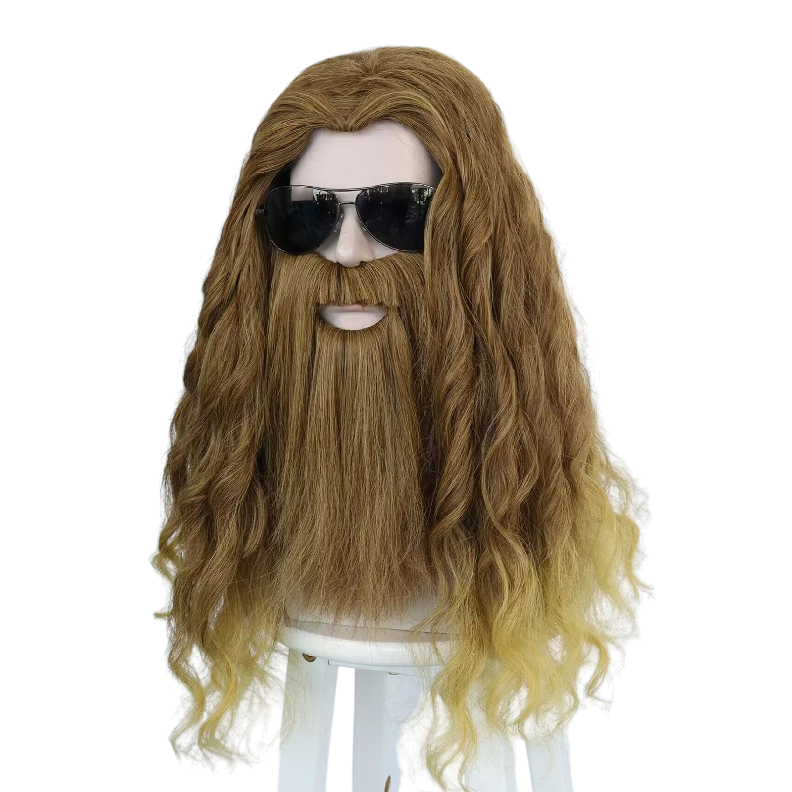 Dark Olive Green Thor Odinson (Bro Thor) Cosplay Wig &amp; Beard Set - Avengers: Endgame (FEVERCOS) Marvel