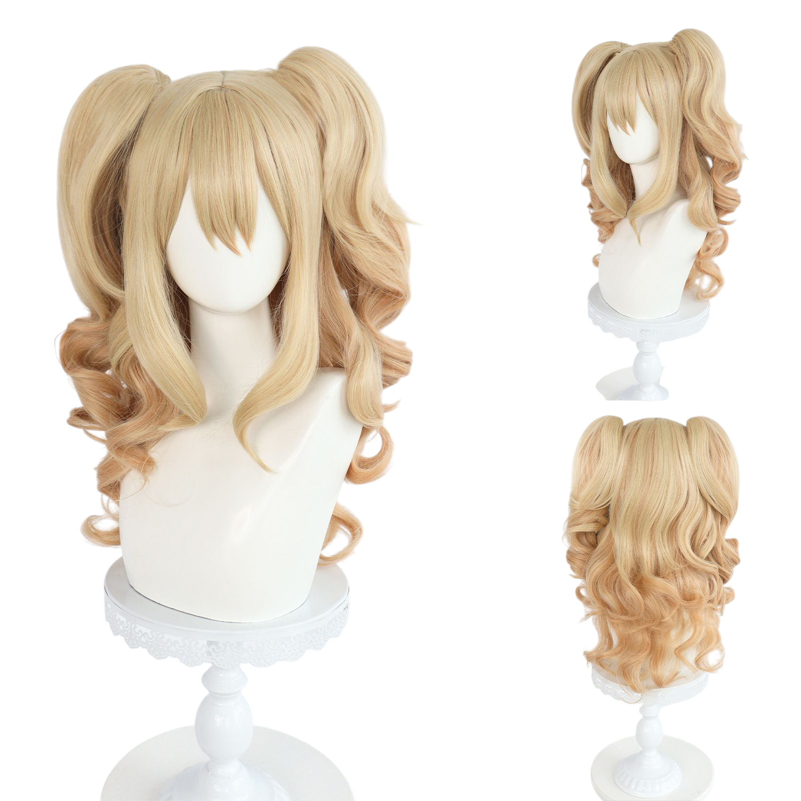 Light Gray Yuzu Aihara Cosplay Wig - Citrus Pretty Cure(Blonde Gyaru Side-Tails) (FEVERCOS)