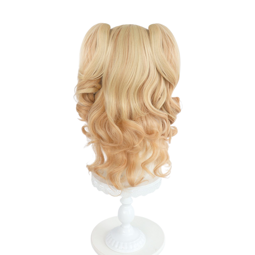 Tan Yuzu Aihara Cosplay Wig - Citrus Pretty Cure(Blonde Gyaru Side-Tails) (FEVERCOS)