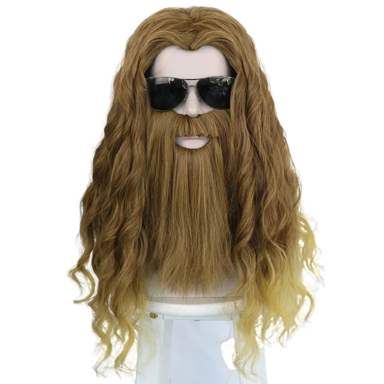 Dark Olive Green Thor Odinson (Bro Thor) Cosplay Wig &amp; Beard Set - Avengers: Endgame (FEVERCOS) Marvel