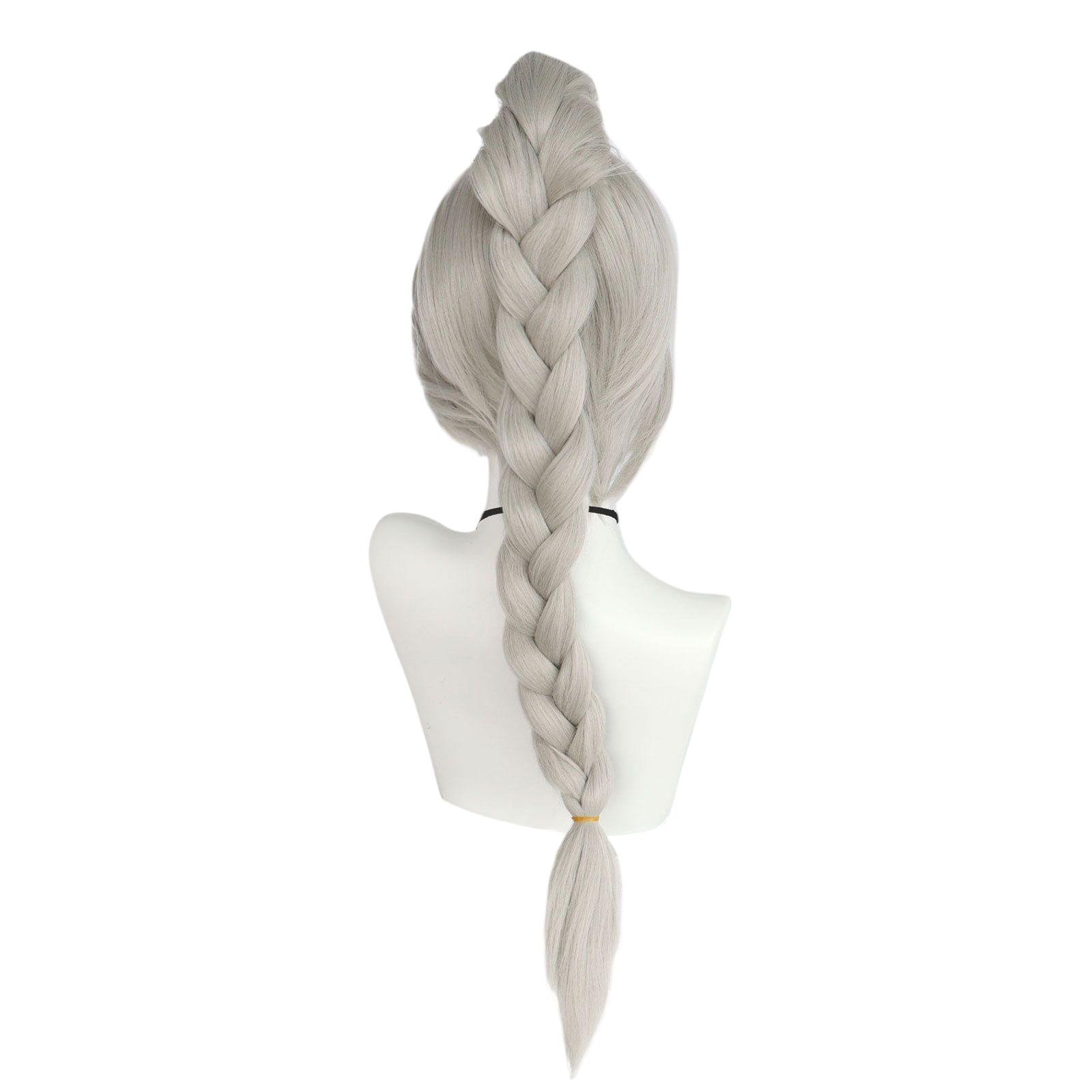 Gray Shadowheart Cosplay Wig - Baldur's Gate 3 (Black Braid/Ponytail) (FEVERCOS)