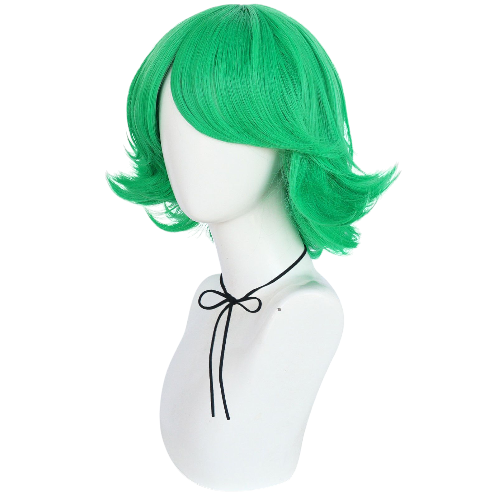 Medium Sea Green Tatsumaki (Tornado of Terror) Cosplay Wig - One Punch Man (Green Curly) (FEVERCOS)